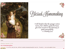 Tablet Screenshot of blessedhomemaking.com